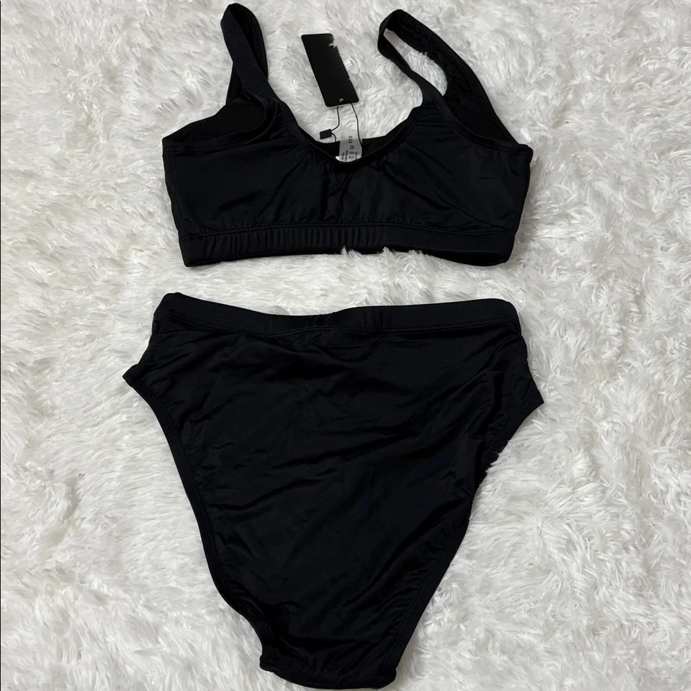 NWT Tempt Me Black 2 Piece Swim Set Size XXS
